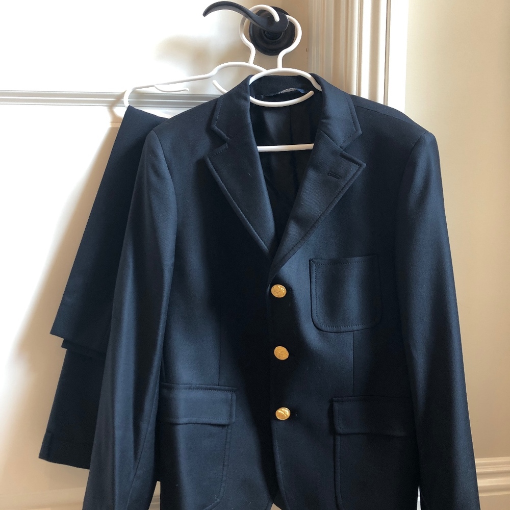 Brooks Brothers Navy Suit (includes blazer and pan